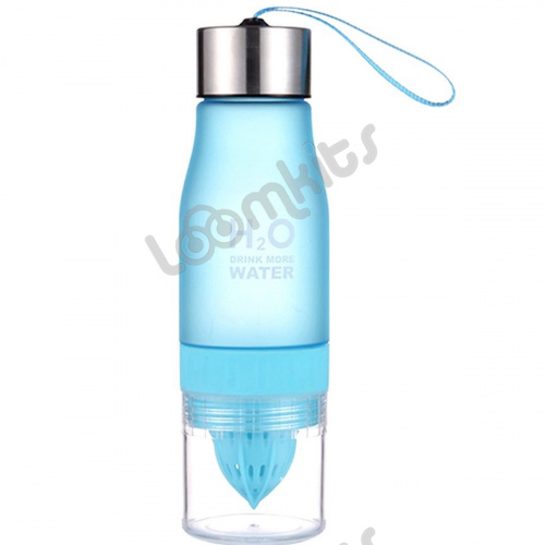 Бутылка для воды с соковыжималкой H2O WATER 650 мл, синяя
